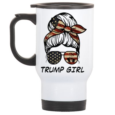 Yes Im A Trump Girl Get Over It Trump 2024 Election Gifts Stainless Steel Travel Mug