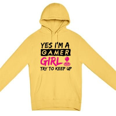 Yes IM A Gamer Gaming Gift Premium Pullover Hoodie