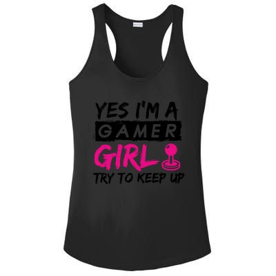 Yes IM A Gamer Gaming Gift Ladies PosiCharge Competitor Racerback Tank