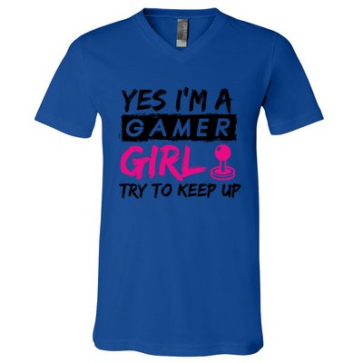 Yes IM A Gamer Gaming Gift V-Neck T-Shirt