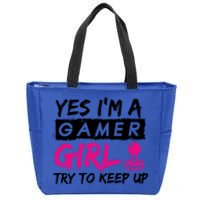 Yes IM A Gamer Gaming Gift Zip Tote Bag