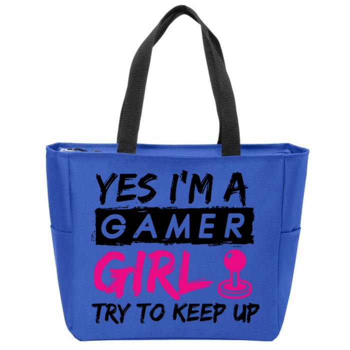 Yes IM A Gamer Gaming Gift Zip Tote Bag