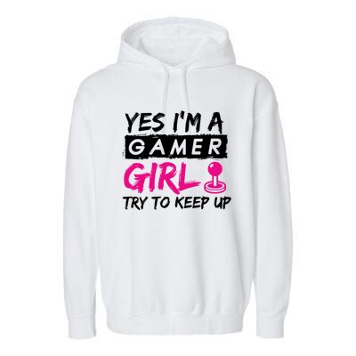 Yes IM A Gamer Gaming Gift Garment-Dyed Fleece Hoodie