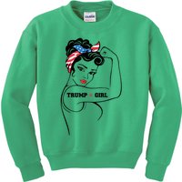 Yes Im A Trump Girl Get Over It Trump 2024 Election Gifts Kids Sweatshirt