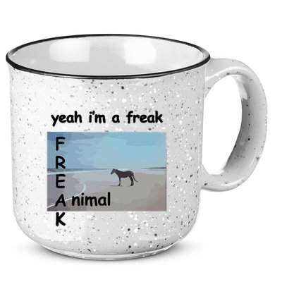 Yeah Im A Freak Animal Funny Horse 15oz Campfire Ceramic Mug