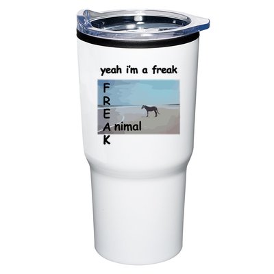 Yeah Im A Freak Animal Funny Horse Tumbler