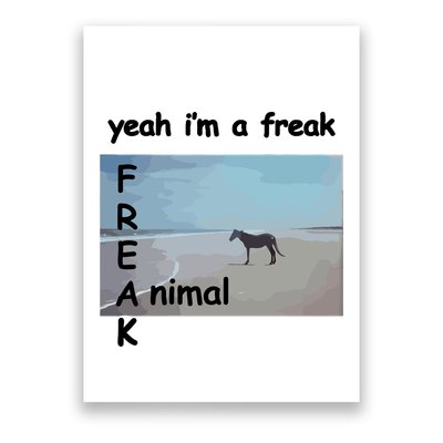 Yeah Im A Freak Animal Funny Horse Poster