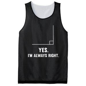 Yes IM Always Right Funny Math Puns For Teachers Mesh Reversible Basketball Jersey Tank