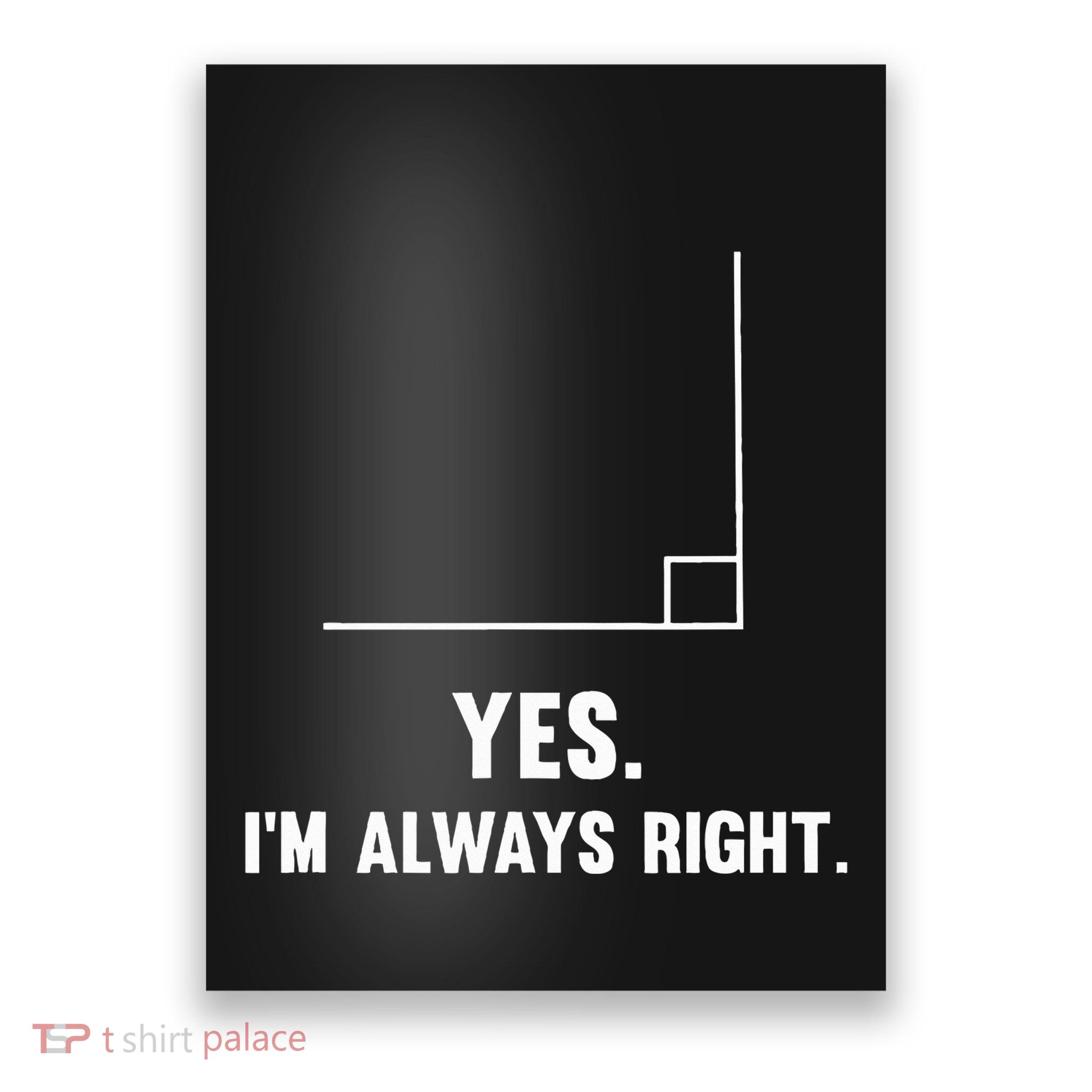 Yes IM Always Right Funny Math Puns For Teachers Poster