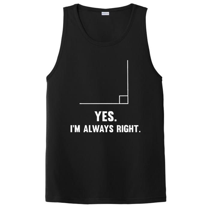 Yes IM Always Right Funny Math Puns For Teachers PosiCharge Competitor Tank