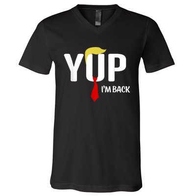 Yup IM Back Vintage Usa For Funny Trump 2024 Election V-Neck T-Shirt