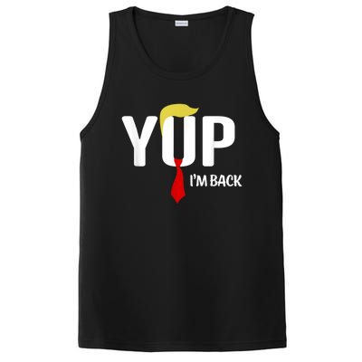 Yup IM Back Vintage Usa For Funny Trump 2024 Election PosiCharge Competitor Tank