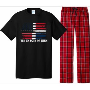 Yes Im Both Of Them American Dominican Republic Flag Meaningful Gift Pajama Set