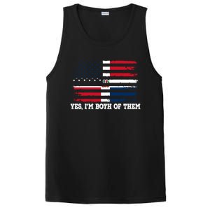 Yes Im Both Of Them American Dominican Republic Flag Meaningful Gift PosiCharge Competitor Tank