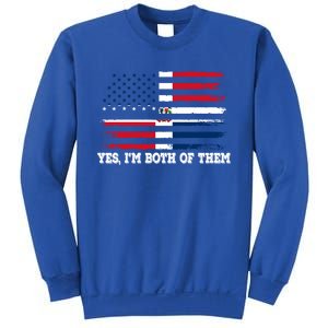 Yes Im Both Of Them American Dominican Republic Flag Meaningful Gift Sweatshirt