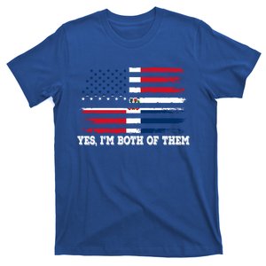 Yes Im Both Of Them American Dominican Republic Flag Meaningful Gift T-Shirt