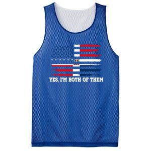 Yes Im Both Of Them American Dominican Republic Flag Meaningful Gift Mesh Reversible Basketball Jersey Tank