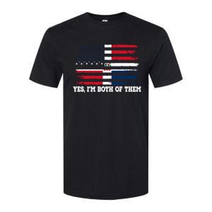 Yes Im Both Of Them American Dominican Republic Flag Meaningful Gift Softstyle CVC T-Shirt