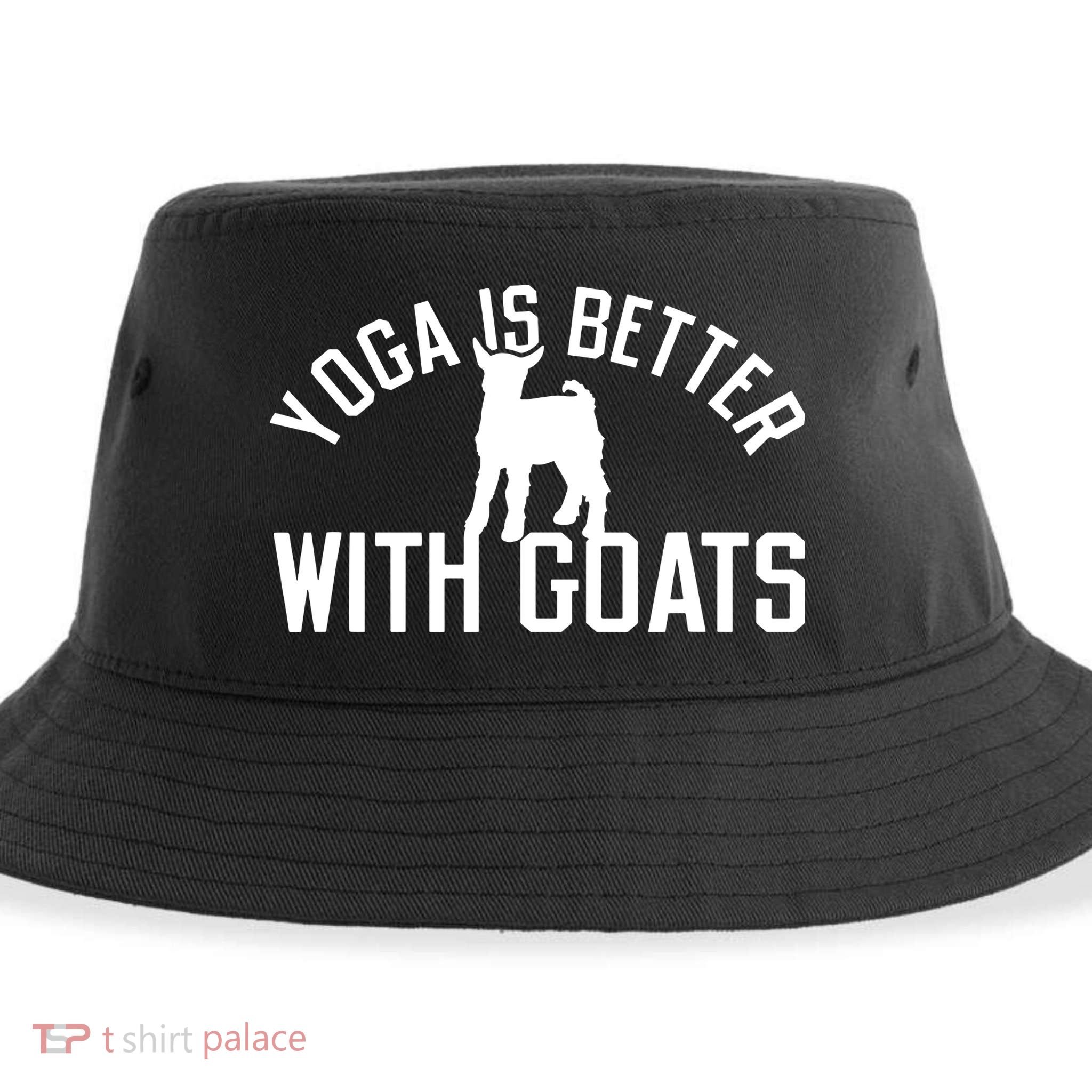 Yoga Is Better With Goats Funny Goat Yoga Sustainable Bucket Hat
