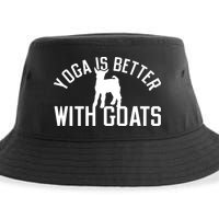 Yoga Is Better With Goats Funny Goat Yoga Sustainable Bucket Hat