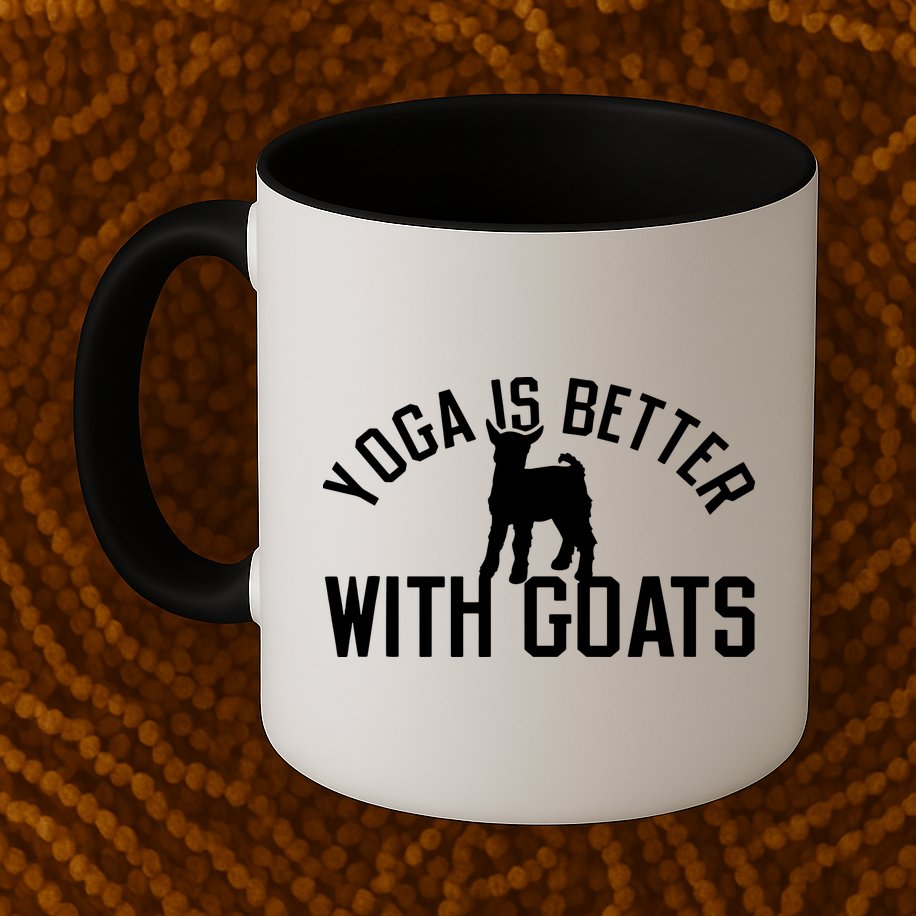 Yoga Is Better With Goats Funny Goat Yoga Mug