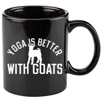 Yoga Is Better With Goats Funny Goat Yoga 11oz C Handle Ceramic Mug