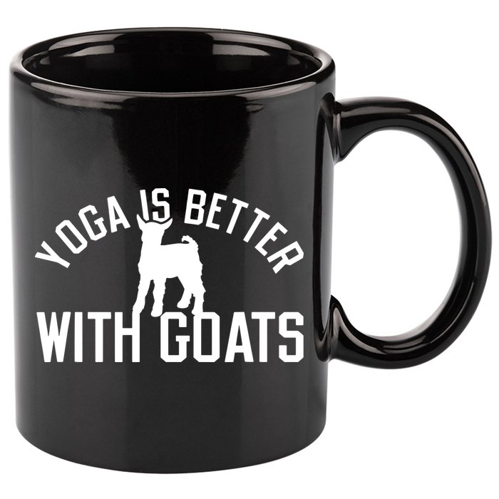 Yoga Is Better With Goats Funny Goat Yoga 11oz C Handle Ceramic Mug