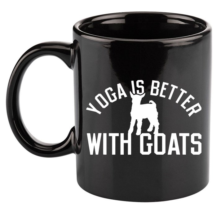 Yoga Is Better With Goats Funny Goat Yoga 11oz C Handle Ceramic Mug