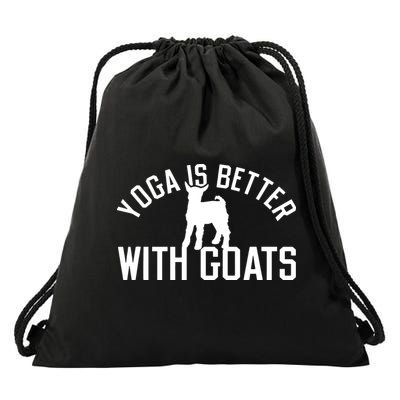 Yoga Is Better With Goats Funny Goat Yoga Drawstring Bag