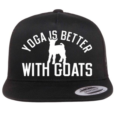 Yoga Is Better With Goats Funny Goat Yoga Flatbill Hat