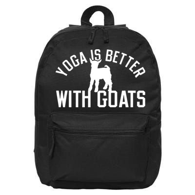 Yoga Is Better With Goats Funny Goat Yoga 16 in Basic Backpack