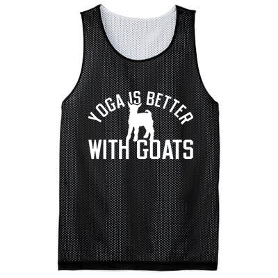 Yoga Is Better With Goats Funny Goat Yoga Mesh Reversible Basketball Jersey Tank