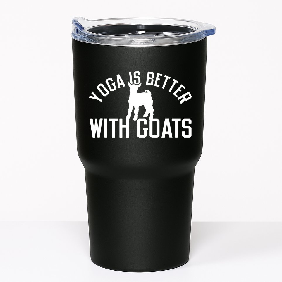 Yoga Is Better With Goats Funny Goat Yoga Tumbler