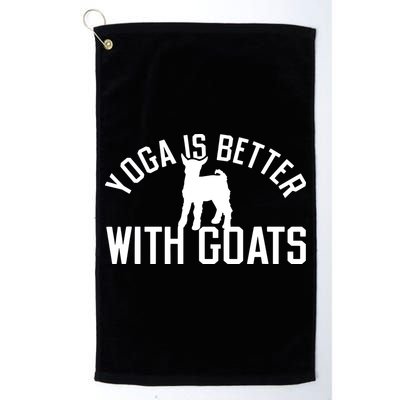 Yoga Is Better With Goats Funny Goat Yoga Golf Towel