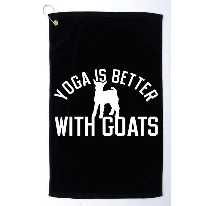 Yoga Is Better With Goats Funny Goat Yoga Golf Towel