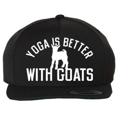 Yoga Is Better With Goats Funny Goat Yoga Wool Snapback Cap
