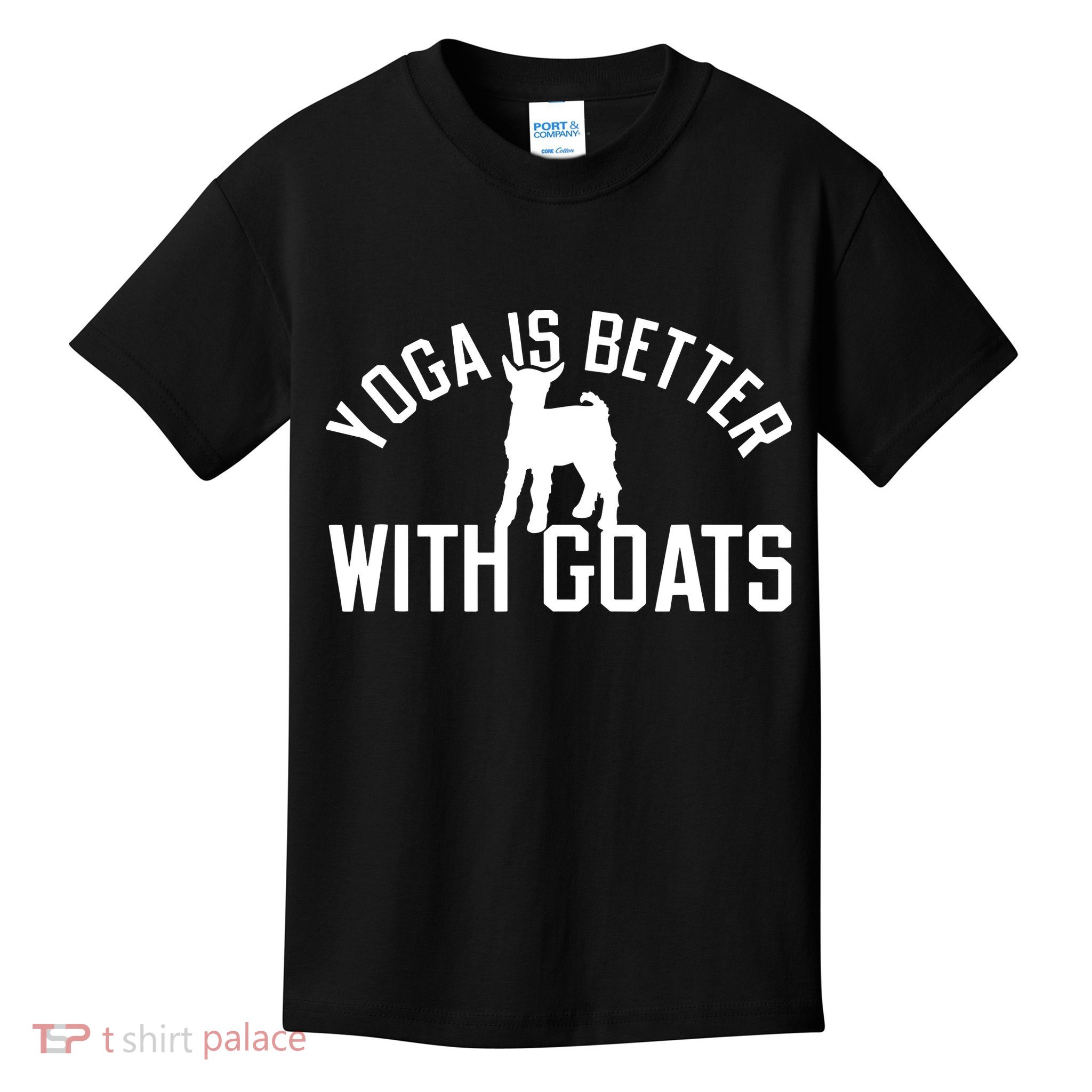 Yoga Is Better With Goats Funny Goat Yoga Kids T-Shirt