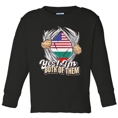 Yes! IM Both Of Them Dual Citizenship Bulgaria Toddler Long Sleeve Shirt