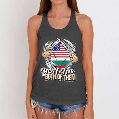 Yes! IM Both Of Them Dual Citizenship Bulgaria Women's Knotted Racerback Tank