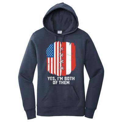 Yes, I'm Both Of Them Half American Half Peruvian Heritage Women's Pullover Hoodie