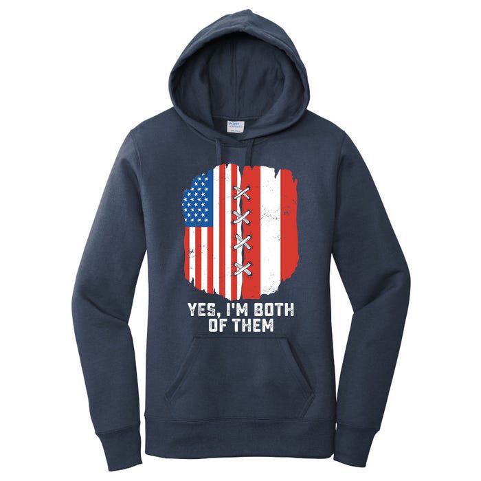 Yes, I'm Both Of Them Half American Half Peruvian Heritage Women's Pullover Hoodie