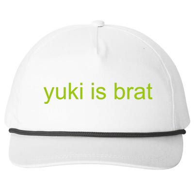 Yuki Is Brat Limited Snapback Five-Panel Rope Hat