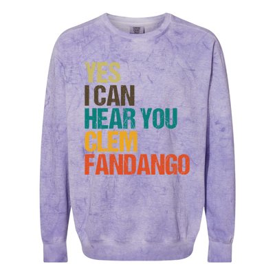 Yes I Can Hear You Clem Fandango Retro Vintage Colorblast Crewneck Sweatshirt