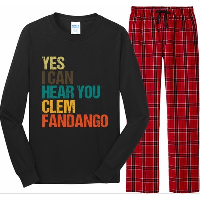 Yes I Can Hear You Clem Fandango Retro Vintage Long Sleeve Pajama Set