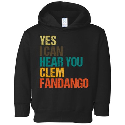 Yes I Can Hear You Clem Fandango Retro Vintage Toddler Hoodie