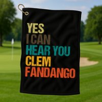 Yes I Can Hear You Clem Fandango Retro Vintage Golf Towel