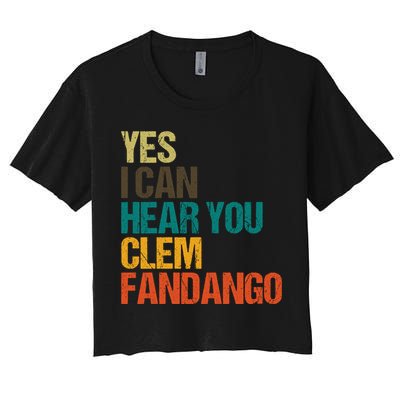 Yes I Can Hear You Clem Fandango Retro Vintage Crop Top