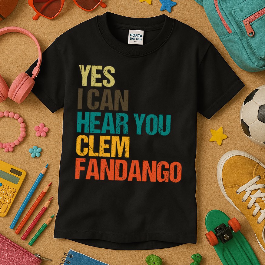 Yes I Can Hear You Clem Fandango Retro Vintage Kids T-Shirt