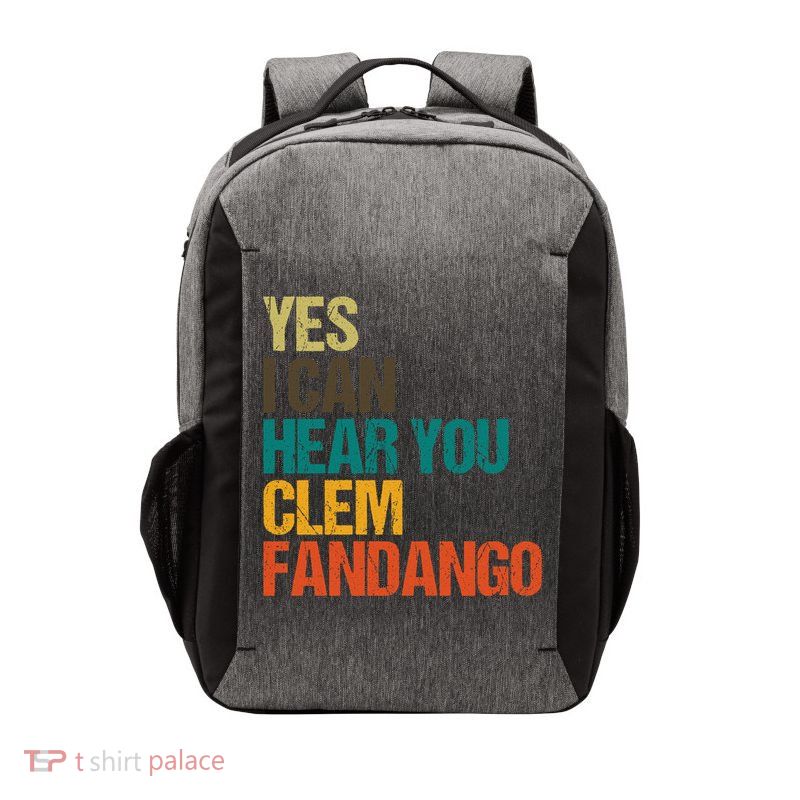 Yes I Can Hear You Clem Fandango Retro Vintage Vector Backpack