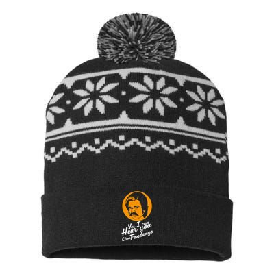 Yes I Can Hear You Clem Fandango Quote USA-Made Snowflake Beanie